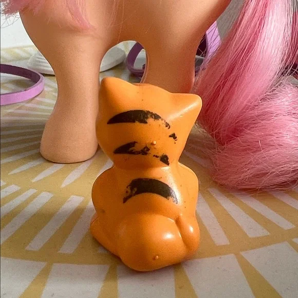VINTAGE My Little Pony Pretty Parlor Peachy Pony & Twinkles cat 1980’s Hasbro - Picture 11 of 17